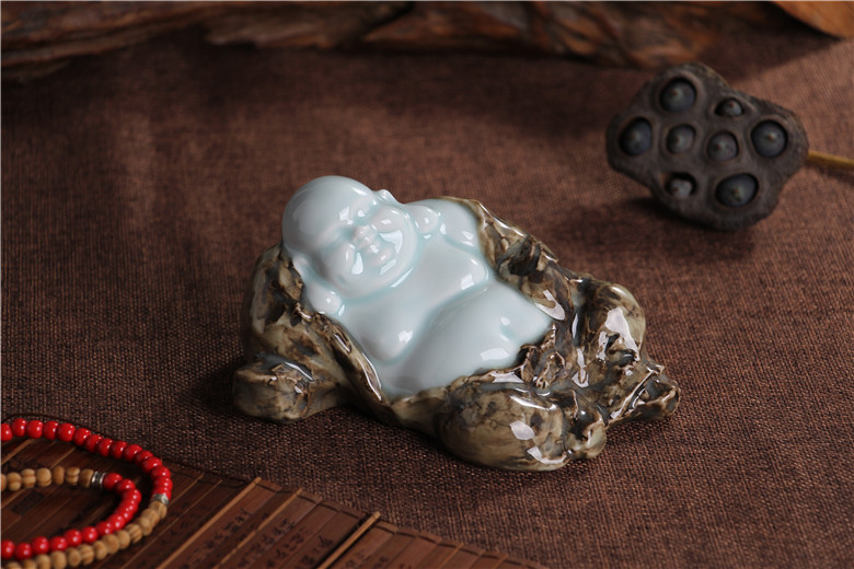 ae景德镇陶瓷佛器观音佛像定制 影青卧佛弥勒佛 镇宅风水摆件