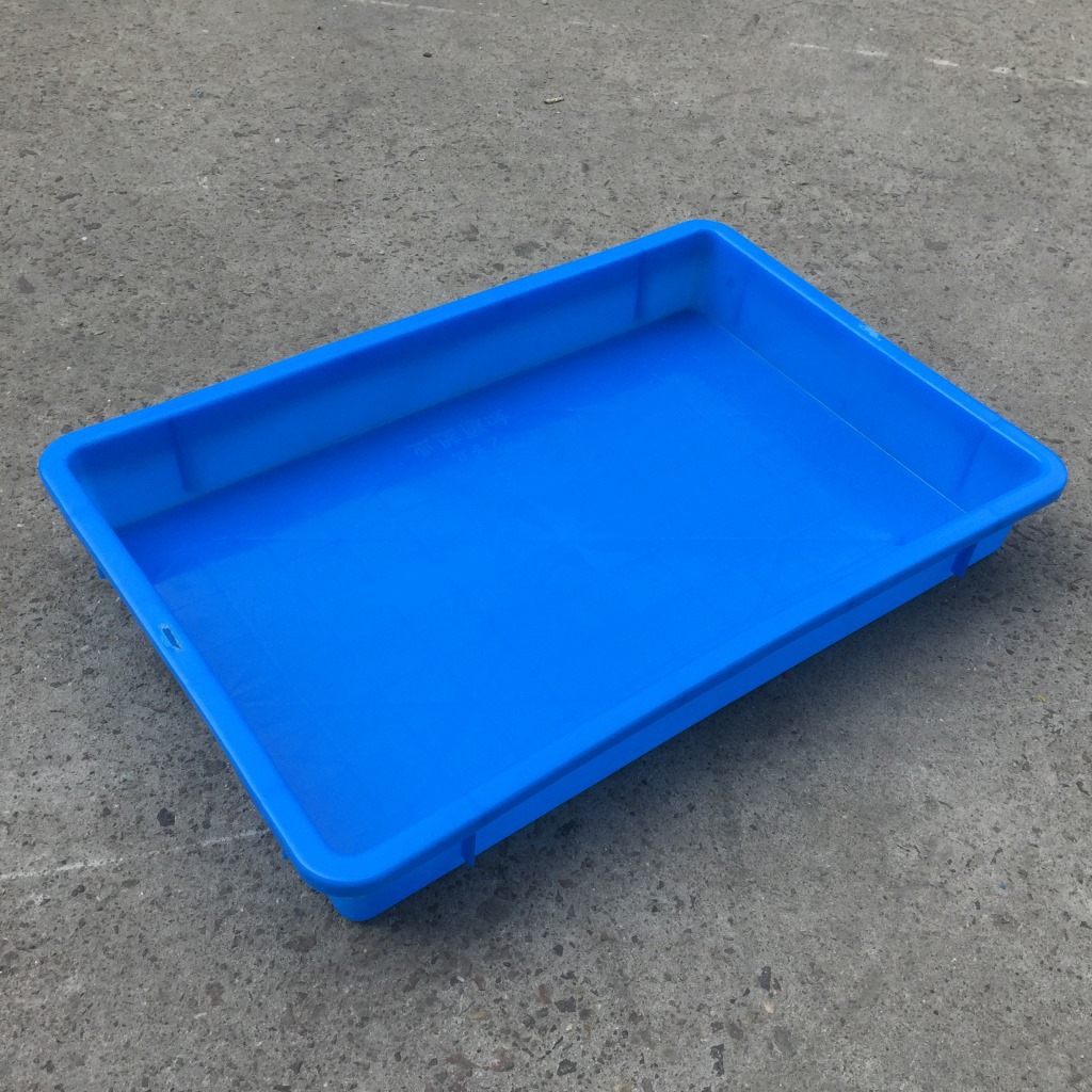 2号浅盘570*375*80塑料托盘方盘展示盘酒店食堂端菜盘超市冷冻盘