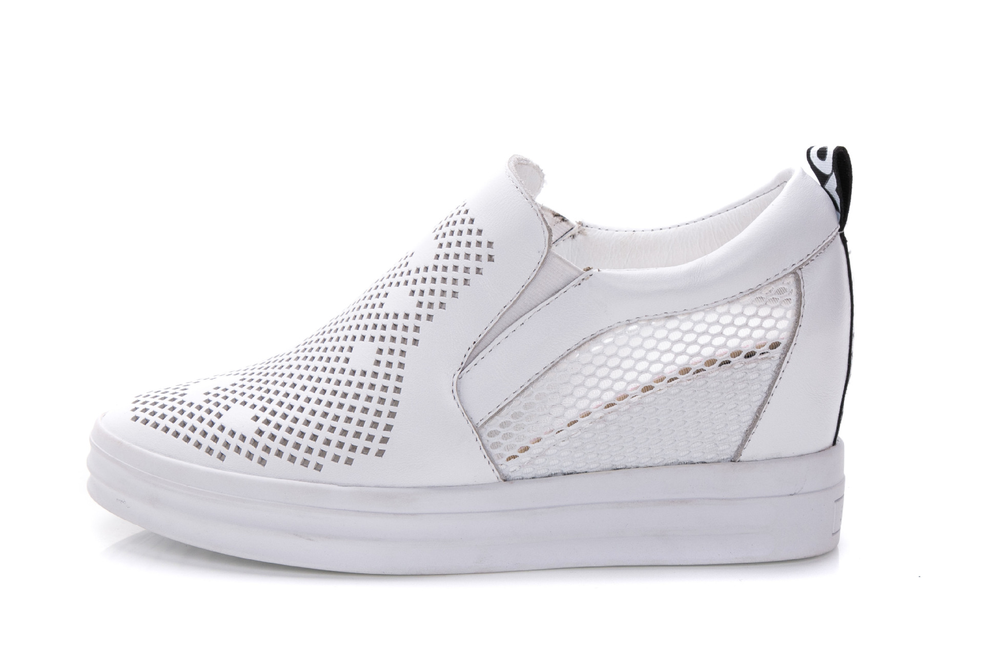 女鞋厂家直销 真皮镂空丝网休闲鞋 2016秋季外贸新款透气增高鞋