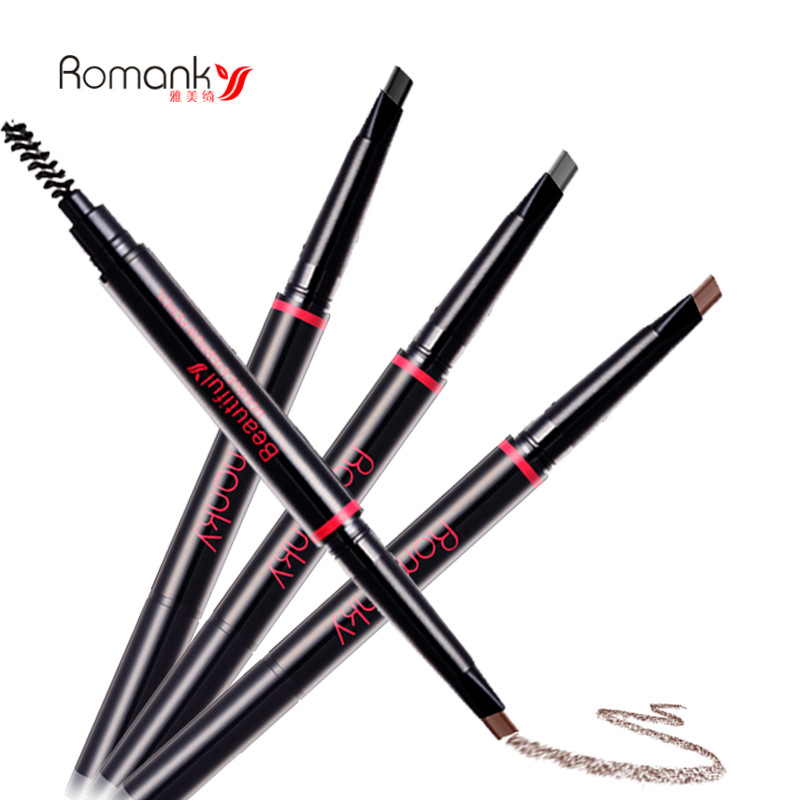 cross-mirror elegant beauty double-headed automatic eyebrow pencil thrush makeup eyebrow dye pen wholesale agent