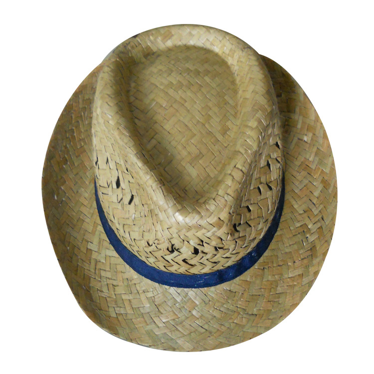 厂家精品供应促销葵叶草礼帽 时尚潮流空心草牛仔帽 手工草编草帽
