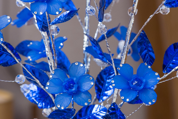 创意水晶花陶瓷简欧式现代落地花瓶摆件客厅电视柜餐桌家居装饰品