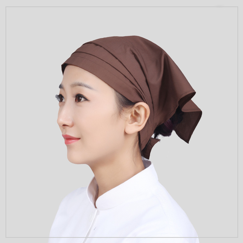 厨房可调节饭店餐厅工作日式女服务员亲子儿童头巾厨师帽子三角巾