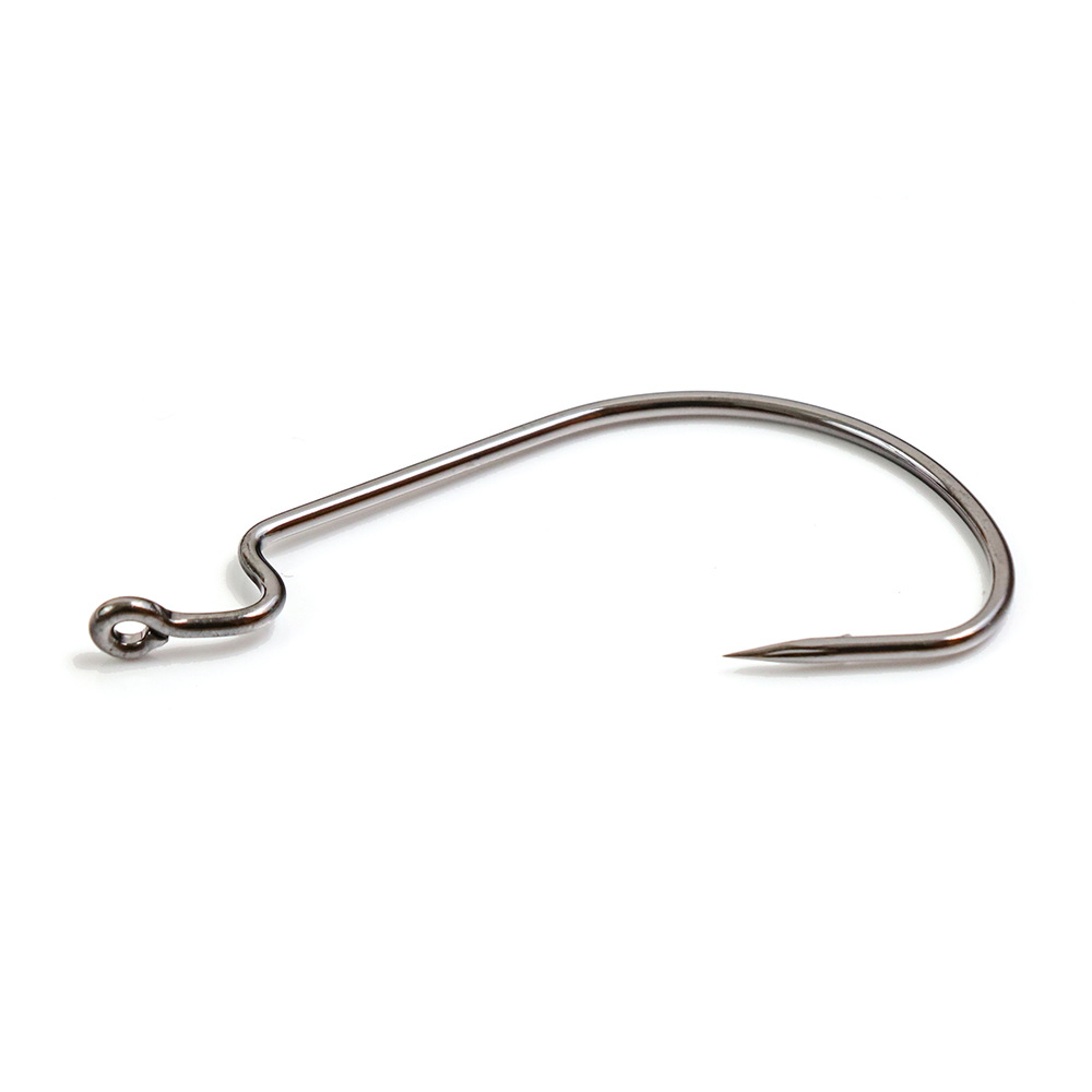 批发10只装 高碳血槽曲柄钩 鱼钩曲柄钩宽腹异形路亚钩软虫用钩