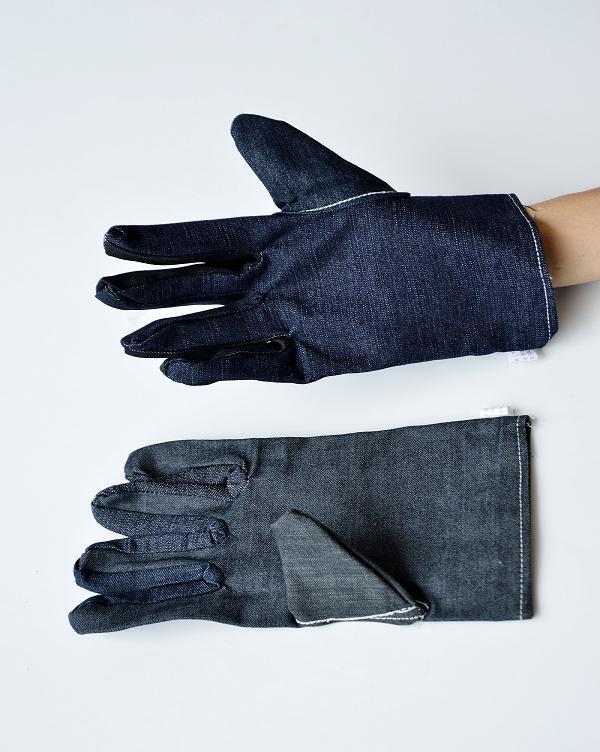 10对特价牛仔布密针手套劳保作业电焊耐磨耐油止滑施工牛仔布手套