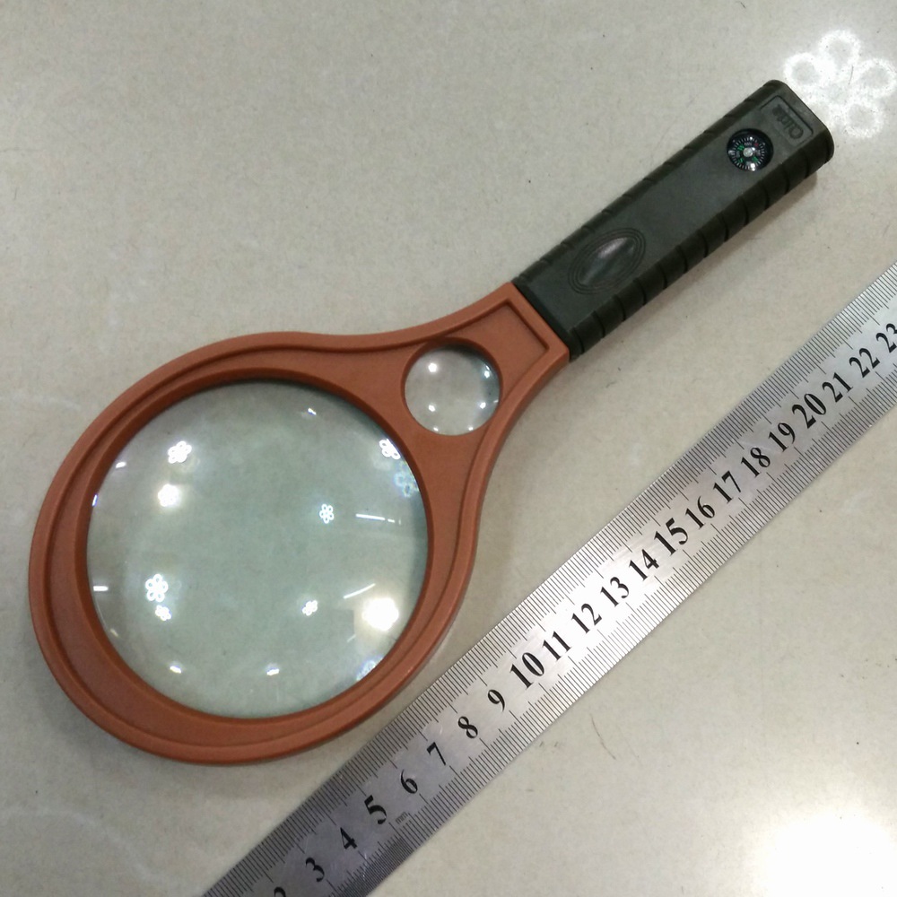 奇克奇尔特双镜高倍率放大镜 带指南针 塑料双光