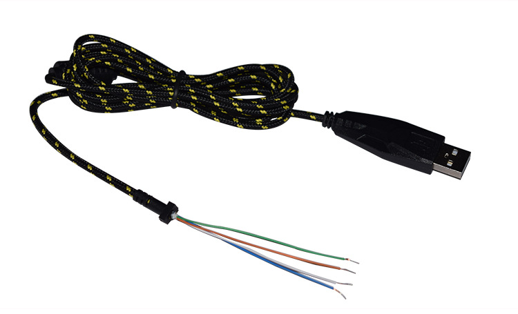 工厂专业生产usb编织鼠标线 多色鼠标线 批发游戏鼠标编织线材