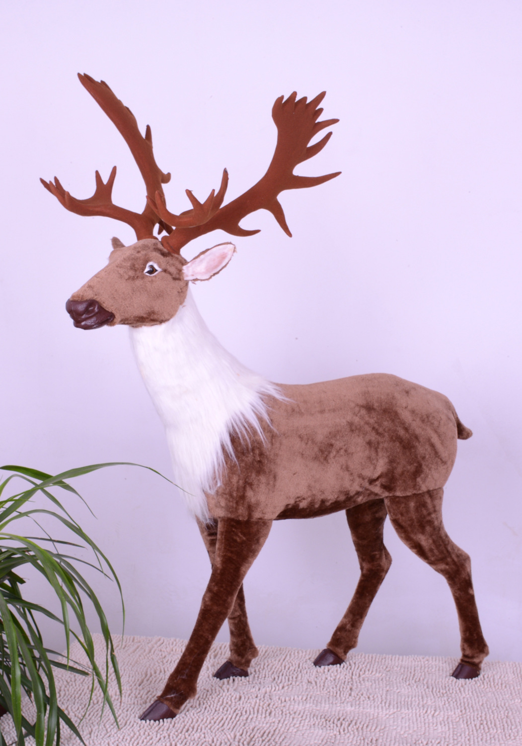 圣诞鹿拉车 麋鹿 驯鹿圣诞树下摆设装饰品场景装饰仿真梅花雪橇鹿