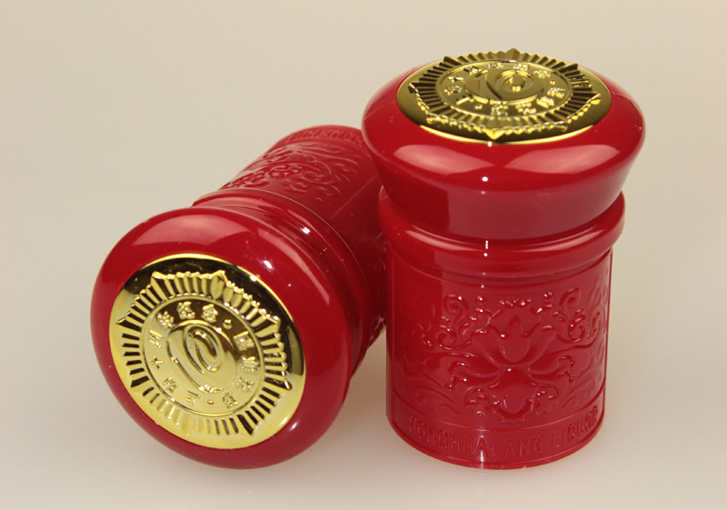 供应红花郎上市10周年纪念酒盖 汇真酒业塑料盖厂家直销批发.
