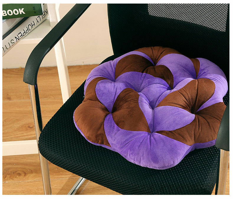 可爱办公室椅垫花型加厚布艺学生现代地板增高榻榻米美臀圆形坐垫
