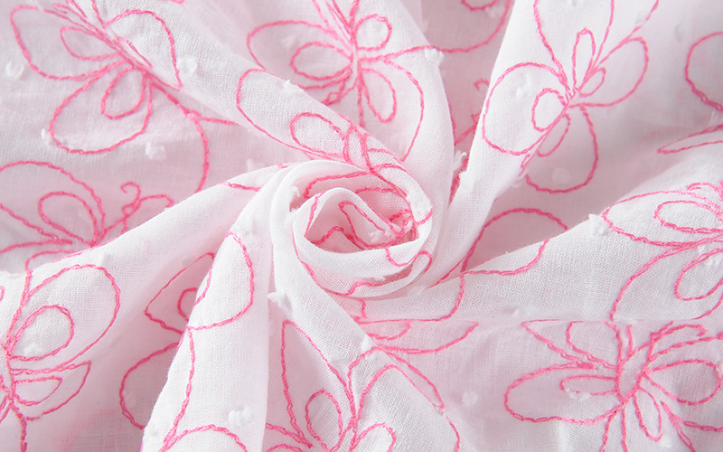 绣花平纹剪花布 新品女装 时装布料 衬衫连衣裙 现货 0.13kg