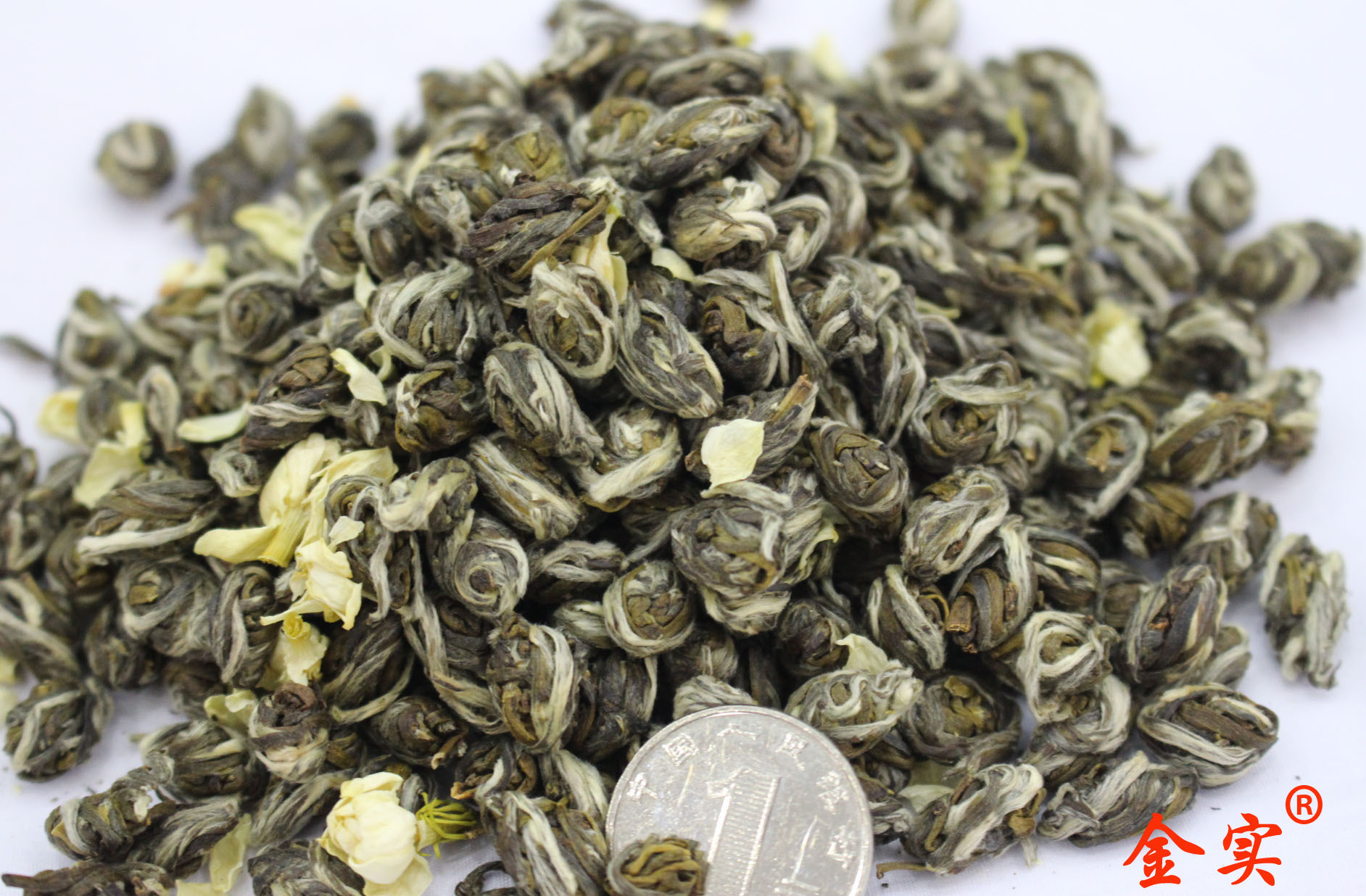 2022年新茉莉花茶凤眼花碧螺造型花茶茉莉花茶散装批发