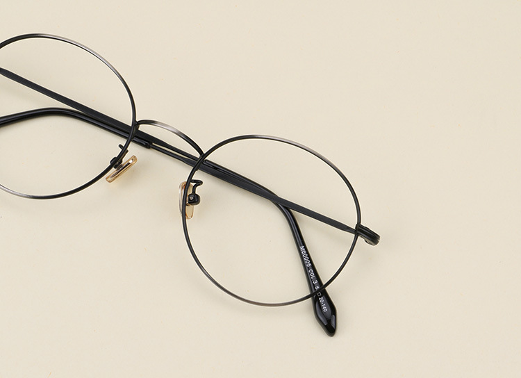 新款超轻细合金属近视大眼镜框复古圆形文艺镜架男女光学配镜2713