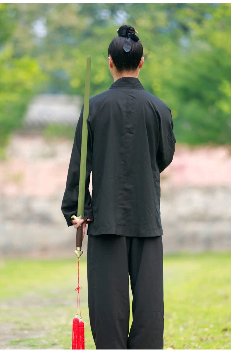 批发 道士服 白云观居士服 道教三宝领服装 武当道袍 道服太极服