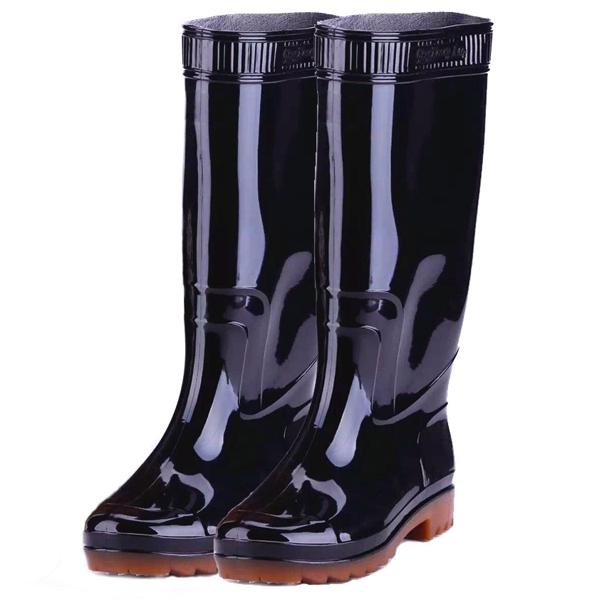 高筒pvc成人雨鞋胶鞋男雨靴劳保防滑水鞋批发外贸工地耐酸碱三防