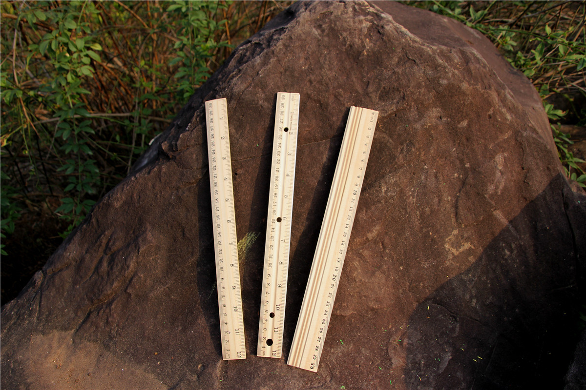 木头尺子 30cm松尺子木制 定做印字印logo 平面直尺 工厂定制款