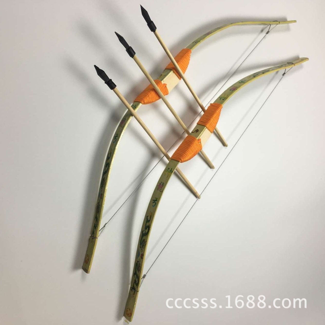 新款竹制钢丝70吸塑神龙弓箭 儿童户外射击玩具 景区热卖工艺品