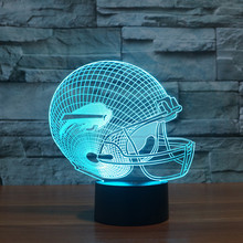 2022外贸新款橄榄球帽Buffalo Bills 3D灯七彩触控LED礼品灯3431