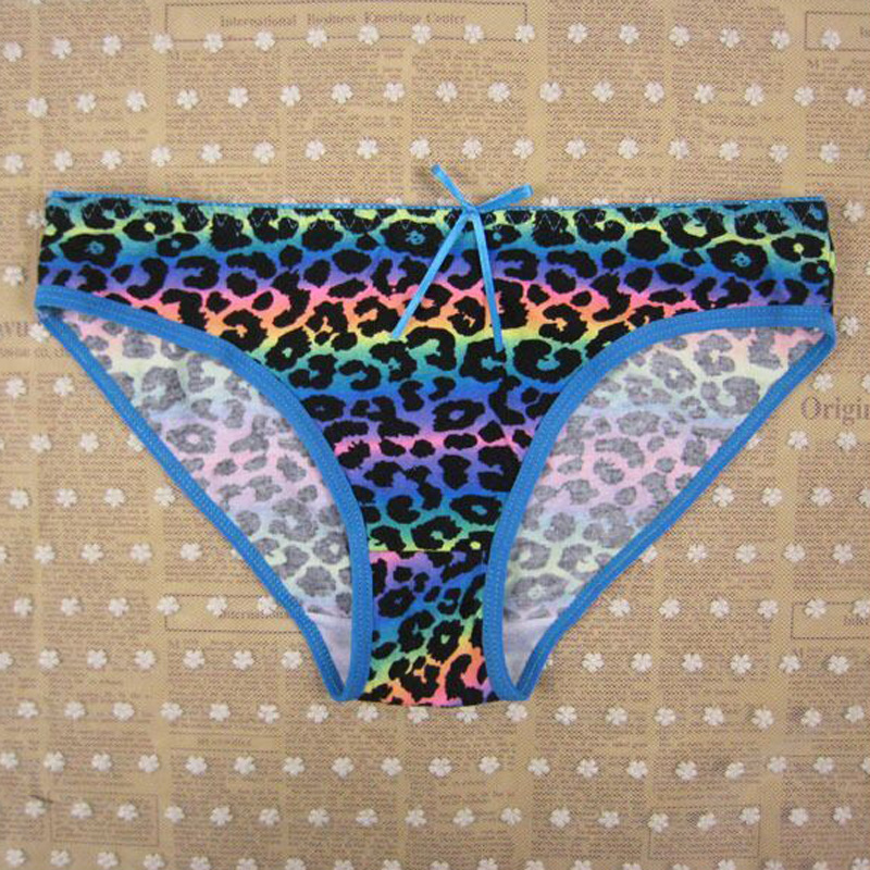 特价新款彩色豹纹印花女士内裤棉 出口南美