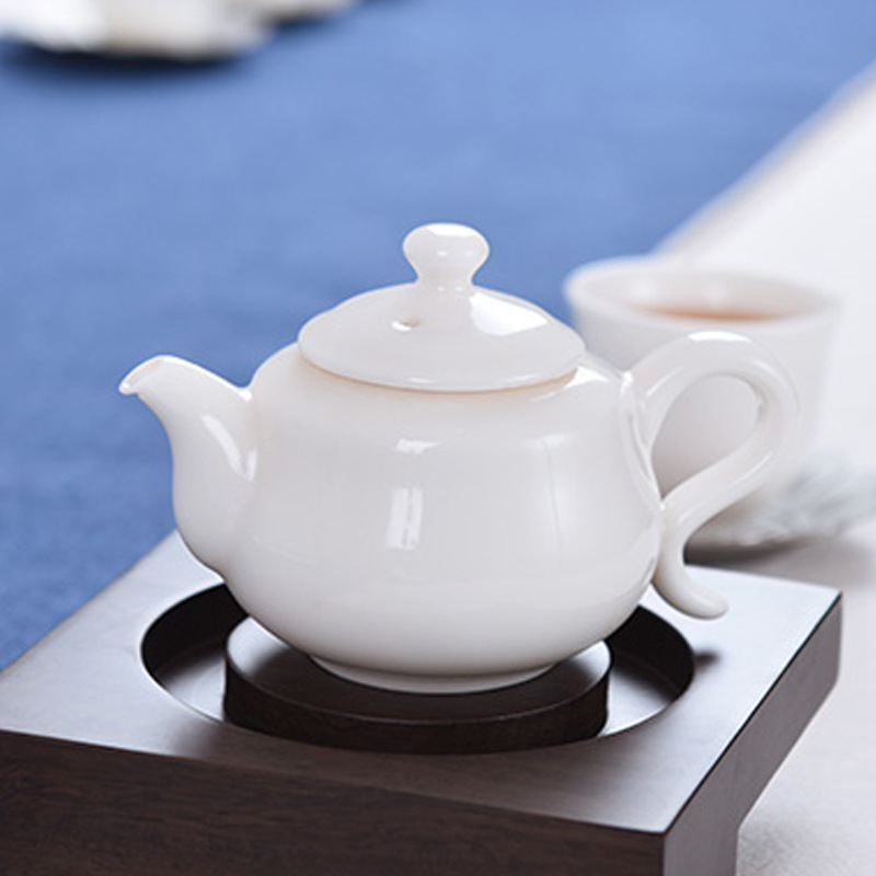 玉瓷德化高白瓷盖碗功夫茶具茶碗三才盖碗大号敬茶杯茶道-景德镇陶瓷