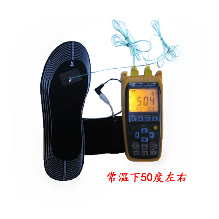 Carbon Fiber Electric Heating Insole Battery Box Power Supply Warmed Insole 4.5V with Battery Box Strap Heating Insole