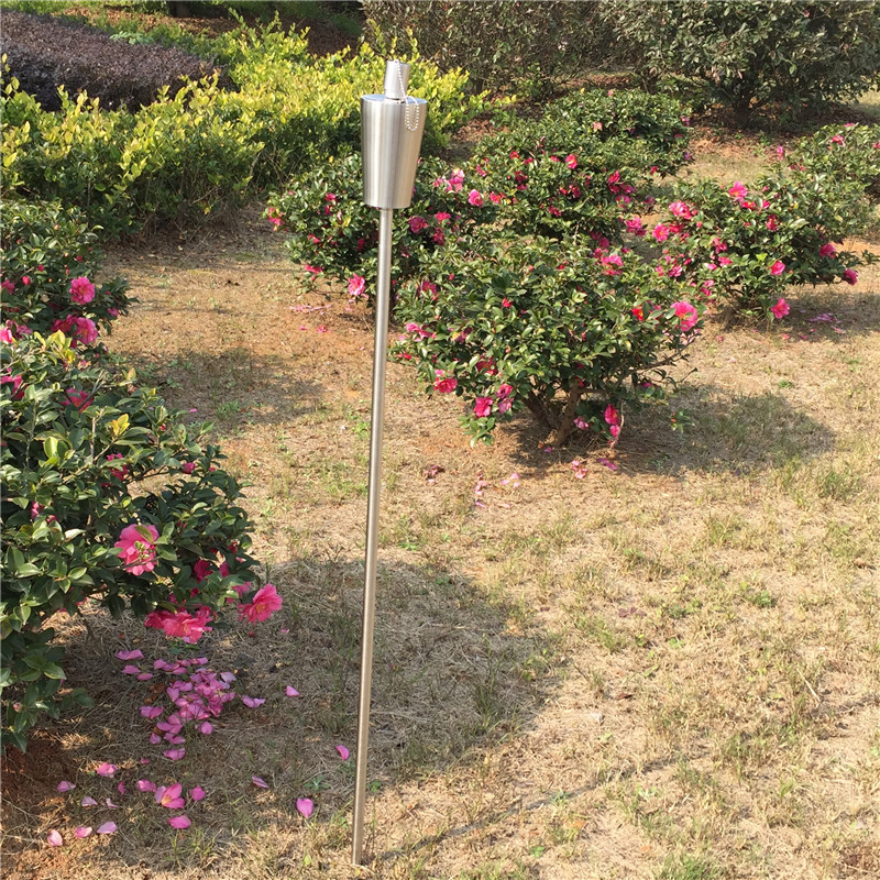 现货户外用品花园用品不锈钢火把锥形不锈钢-金属工艺品