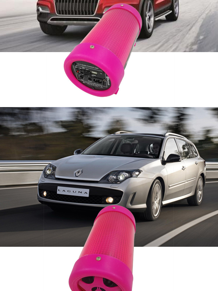 雷麦德 高级 4寸圆形透明跑马灯 摩托车音响 低音炮 蓝牙音响