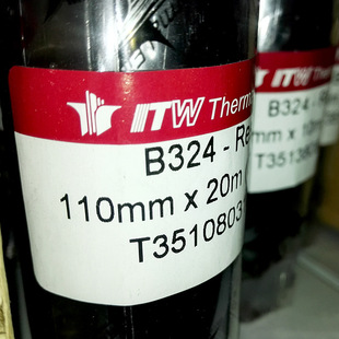 供应itw(依工)原装条码碳带110mm*300耐酒精耐刮擦色带碳带d324