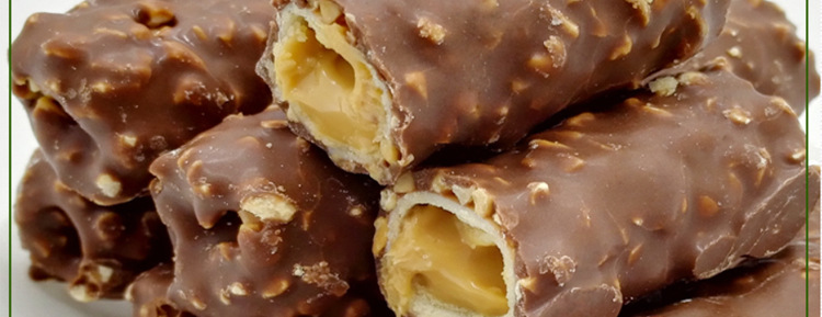 夹心巧克力怡口棒 办公室出行旅游休闲零食 虎娃食品配送 花生味