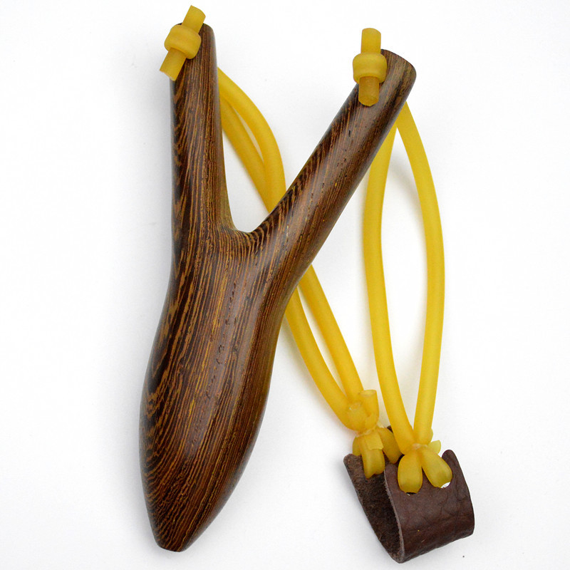 批发红木天然花纹纯实木质弹弓 鸡翅木弹弓 强力传统皮筋