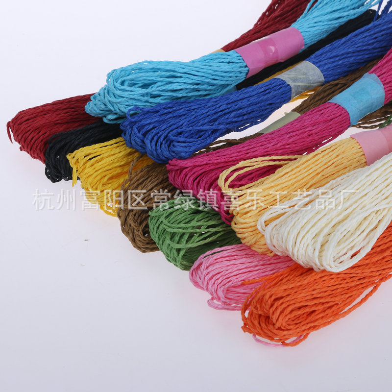 Factory Direct Supply 30 M Color Double Strand Paper String DIY Hand-Woven Fabric Large Quantity Knitted Craft