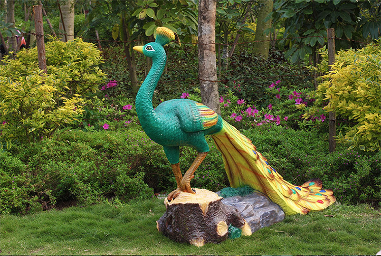 厂家直销花园摆件仿真大孔雀庭院摆件园林工艺品雕塑别墅户外景观