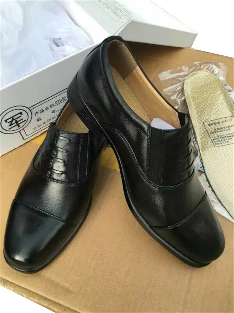 07b校尉常服皮鞋三接头牛皮单鞋 商务时尚**皮鞋批发