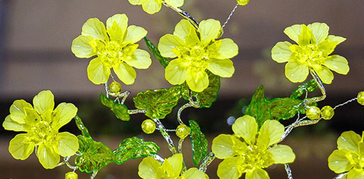 现代简约时尚风格亚克力水晶花陶瓷摆件工艺品装饰品-仿真植物
