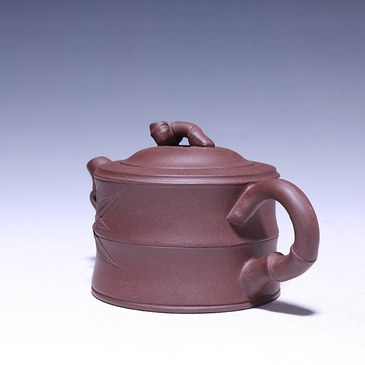 茶具的使用宜兴正宗原矿紫泥竹段壶王兆春手制200毫升