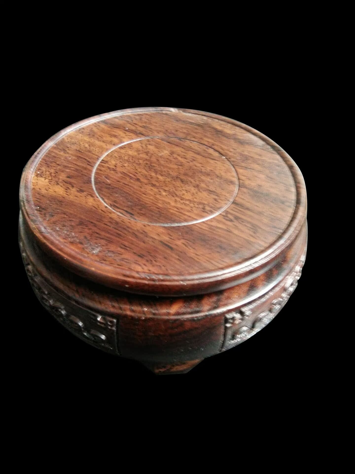 红木雕工艺品特价圆形实木底座 摆件底座 红木工艺品底座