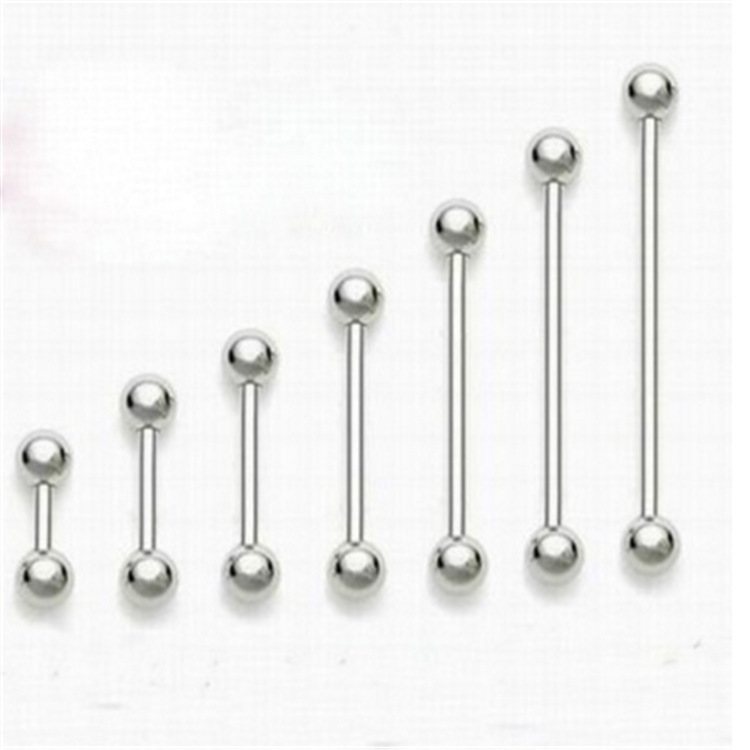 Manufacturer Stainless Steel Studs Barbell Tongue Pin Adhesive Nail Ear Bone Stud Human Body Puncture Tongue Pin