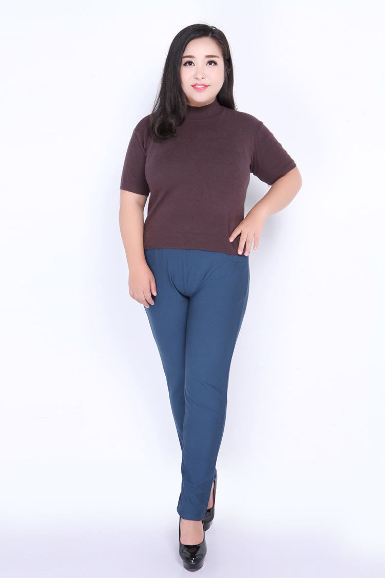 2019秋装新款加肥加大码高腰女裤显瘦200斤小脚裤一件代发