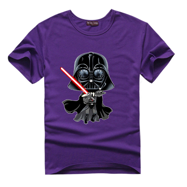 2016新款starwars星球大战电影英雄q版黑武士达斯维达男士短袖t恤