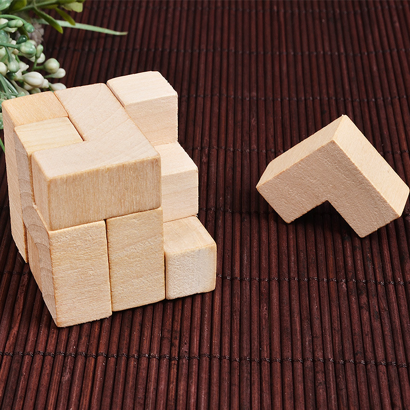 新款孔明锁 成人益智 七粒立方体 鲁班锁 拼装玩具 儿童早教益智