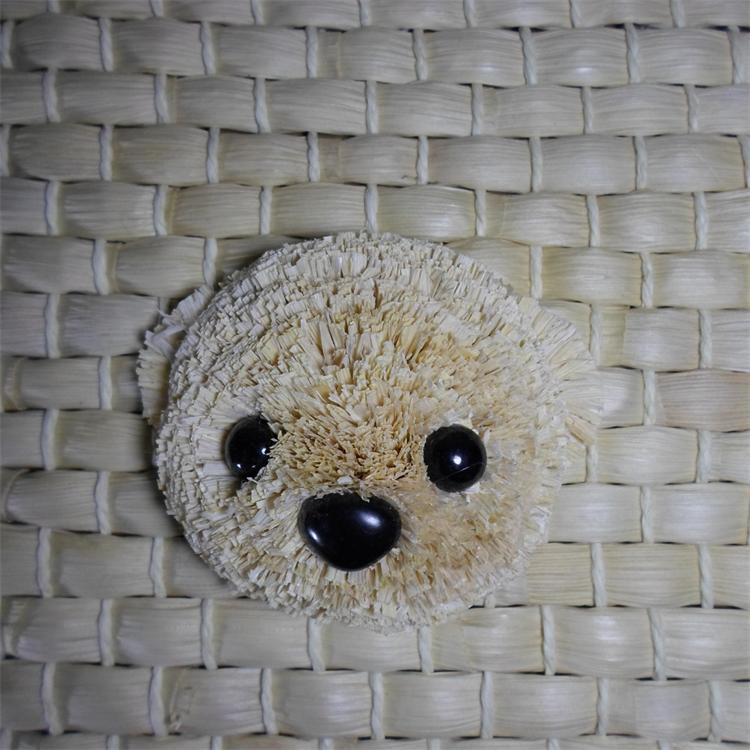 厂家批发可爱卡通玉米皮小熊公仔 草编包 柳编收纳植物工艺品配饰