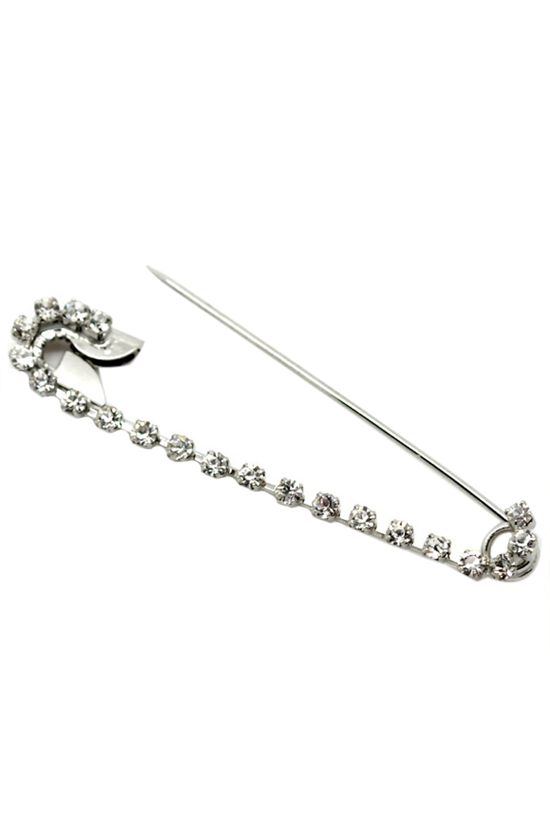 外贸简约 白k镶白色钻别针 时尚胸针 特价别针 批发直销