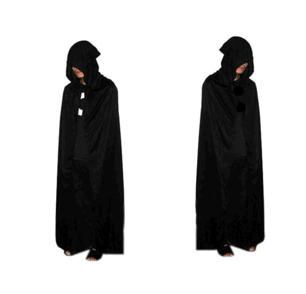 厂家直销,万圣节舞会死神斗篷大披风 魔鬼黑色带帽披风现货批发