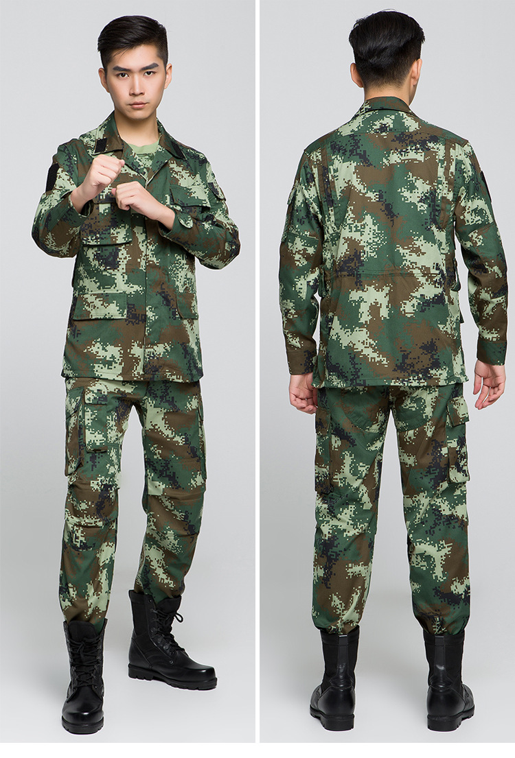 新款武夏迷彩服套装军迷井消防荒漠林地训练迷彩作训服一件代发