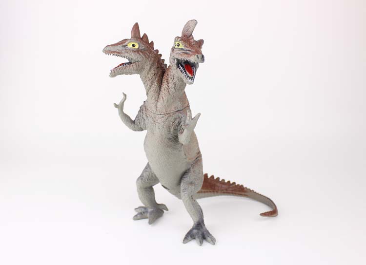 软胶发声恐龙模型双头怪兽模型玩具 仿真双头恐龙玩具批发