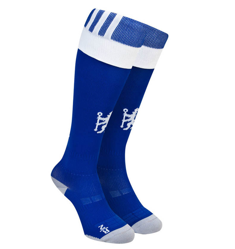 16-17切尔西足球袜 主场宝蓝球袜 长筒加厚毛巾底 儿童长筒袜