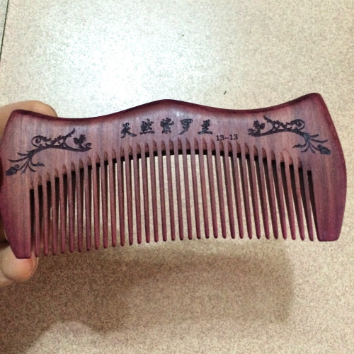 紫罗兰紫心木梳子 按摩美发梳结婚喜庆送礼梳密齿多款紫檀梳