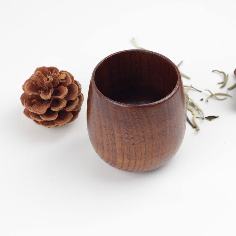 创意款 外贸原单日式木质茶具套装杯 酸枣木茶杯大肚三国木杯子