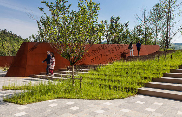 广州银行大厦发锈处理景观/锈钢板/锈板