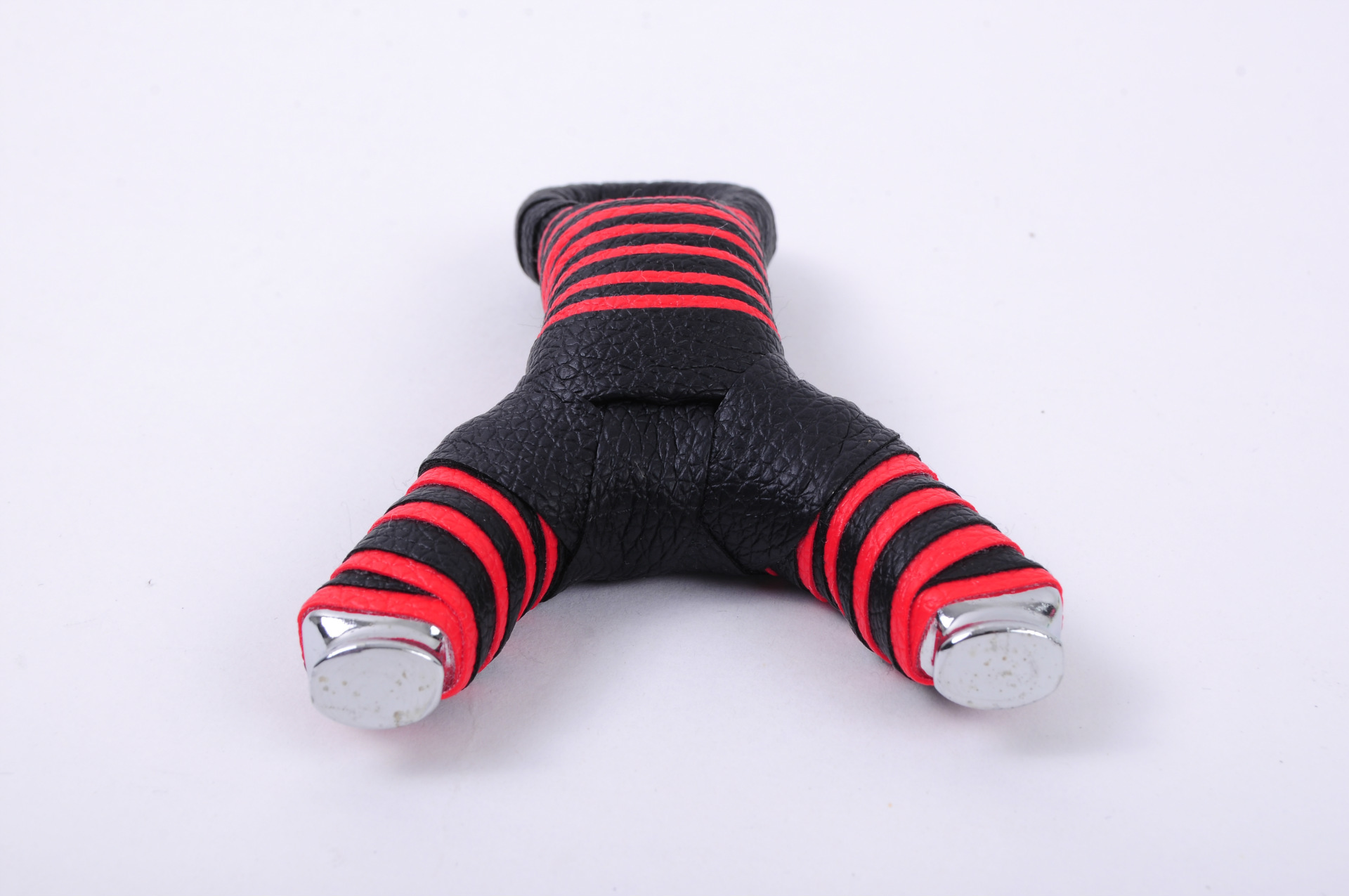 富沥舒短拉弓 龅牙合金亮面扁皮筋弹弓 弓身手工缠吸汗带现货